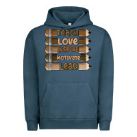 Pigment Midnight Navy teach love inspire Urban Hoodie - MaliasSmallBusiness