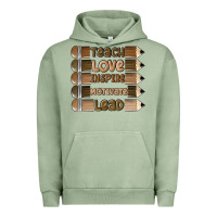 Pigment Oil Green teach love inspire Urban Hoodie - MaliasSmallBusiness