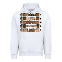 White teach love inspire Urban Hoodie - MaliasSmallBusiness