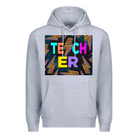 Heather Grey Western Teacher Flash Premium Hoodie - LillyAllenDesigns