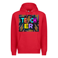Red Western Teacher Flash Premium Hoodie - LillyAllenDesigns