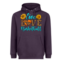Plum live love basketball Heavyweight Hoodie - HRA Design Shop