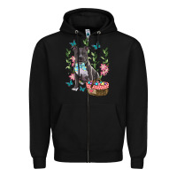 Black easter pitbull Zipper Hoodie - RanaPortraitStore
