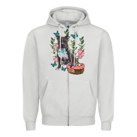 Dove Grey easter pitbull Zipper Hoodie - RanaPortraitStore