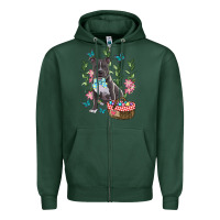 Sports Green easter pitbull Zipper Hoodie - RanaPortraitStore