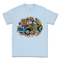 Dusty Blue vintage truck western Classic Tee - Zillion Design Studio