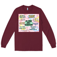 Burgundy daily bible affirmations Long Sleeve Tee - MaliasSmallBusiness