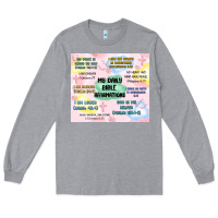 Heather Grey daily bible affirmations Long Sleeve Tee - MaliasSmallBusiness