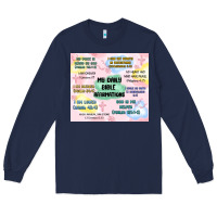 Navy daily bible affirmations Long Sleeve Tee - MaliasSmallBusiness