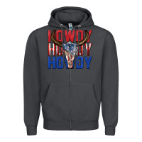 Smoke howdy howdy howdy 4th of july bull skull billie wi Zipper Hoodie - texasbilliewilder