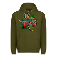 Army Green western desert christmas texas map Premium Hoodie - Jasminsmagicworld