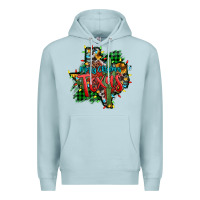 Blue Mist western desert christmas texas map Premium Hoodie - Jasminsmagicworld