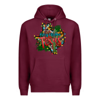 Burgundy western desert christmas texas map Premium Hoodie - Jasminsmagicworld