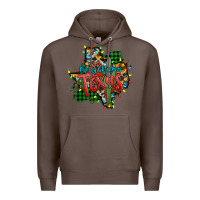 Coffee western desert christmas texas map Premium Hoodie - Jasminsmagicworld