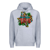 Heather Grey western desert christmas texas map Premium Hoodie - Jasminsmagicworld