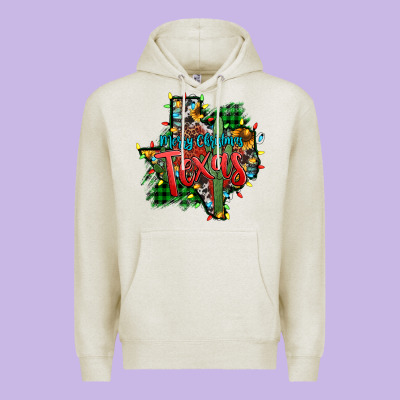 Western Desert Christmas Texas Map Premium Hoodie Designed By Jasminsmagicworld