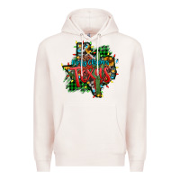Pale Pink western desert christmas texas map Premium Hoodie - Jasminsmagicworld