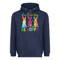 Navy Don't worry be hoppy Easter Day Heavyweight Hoodie - Neo Western