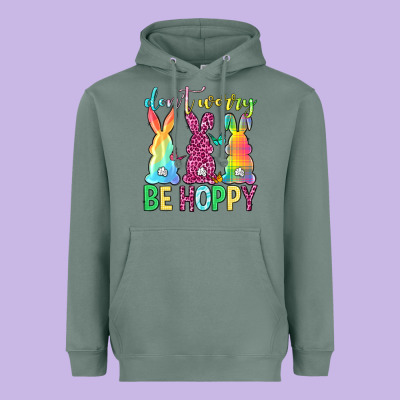 Don't Worry Be Hoppy Easter Day Heavyweight Hoodie Designed By Neo Western