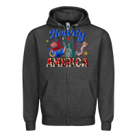 Charcoal Heather howdy america western Zipper Hoodie - texasbilliewilder