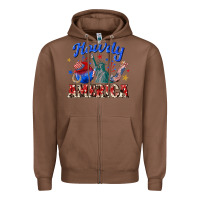 Chestnut howdy america western Zipper Hoodie - texasbilliewilder