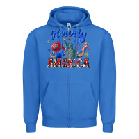 True Royal howdy america western Zipper Hoodie - texasbilliewilder