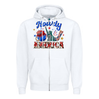 White howdy america western Zipper Hoodie - texasbilliewilder