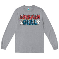 Heather Grey american girl Long Sleeve Tee - MaliasSmallBusiness