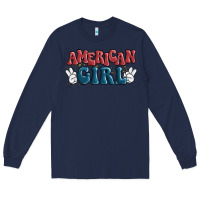 Navy american girl Long Sleeve Tee - MaliasSmallBusiness