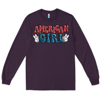 Plum american girl Long Sleeve Tee - MaliasSmallBusiness