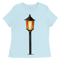 Baby Blue street lamp Ladies Tee - BarkalooDesign