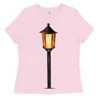 Bubblegum Pink street lamp Ladies Tee - BarkalooDesign