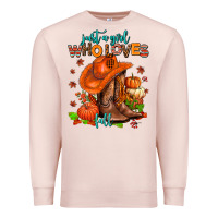 Pale Pink jusr a girl who loves fall  cowgirl Premium Sweatshirt - AdoDesignShop