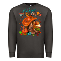 Smoke jusr a girl who loves fall  cowgirl Premium Sweatshirt - AdoDesignShop