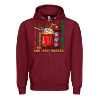 Burgundy tis the season Zipper Hoodie - Zillion Design Studio