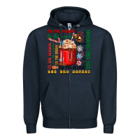 Navy tis the season Zipper Hoodie - Zillion Design Studio