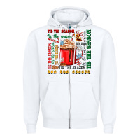 White tis the season Zipper Hoodie - Zillion Design Studio