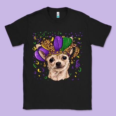 Mardi Gras Hat Chihuahua Classic Tee Designed By Ranaportraitstore