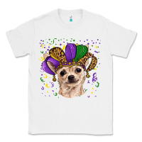 White mardi gras hat chihuahua Classic Tee - RanaPortraitStore