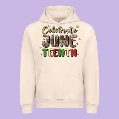 Celebrate Juneteenth Urban Hoodie Designed By Maliassmallbusiness