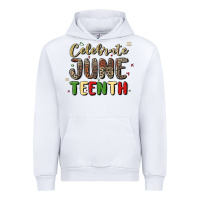 White celebrate juneteenth Urban Hoodie - MaliasSmallBusiness
