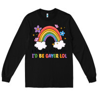 Black if being gay was a choice i'd be gayer lol Long Sleeve Tee - MaliasSmallBusiness