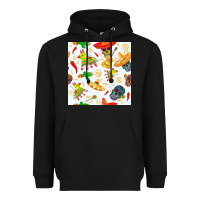 Black mexico seamless pattern Heavyweight Hoodie - FaDigitalArtStudio