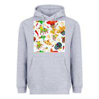Heather Grey mexico seamless pattern Heavyweight Hoodie - FaDigitalArtStudio