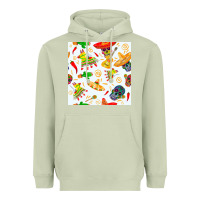 Matcha mexico seamless pattern Heavyweight Hoodie - FaDigitalArtStudio