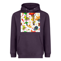 Plum mexico seamless pattern Heavyweight Hoodie - FaDigitalArtStudio