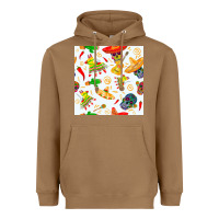 Toasted Coconut mexico seamless pattern Heavyweight Hoodie - FaDigitalArtStudio