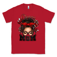 Red cheer mom messy bun Classic Tee - texasbilliewilder