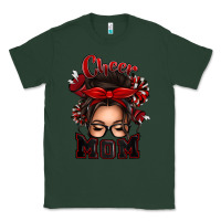 Sports Green cheer mom messy bun Classic Tee - texasbilliewilder