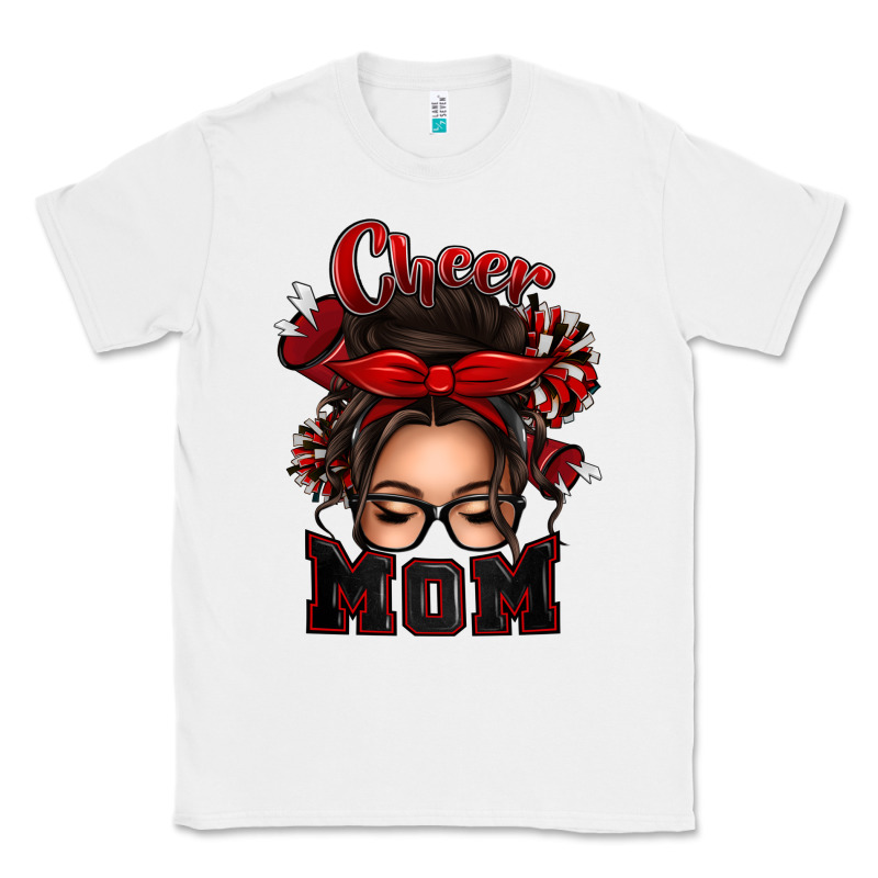 Cheer Mom Messy Bun Classic Tee by texasbilliewilder | Teevron